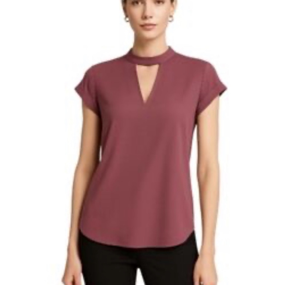 Express Mauve Keyhole Women's Blouse